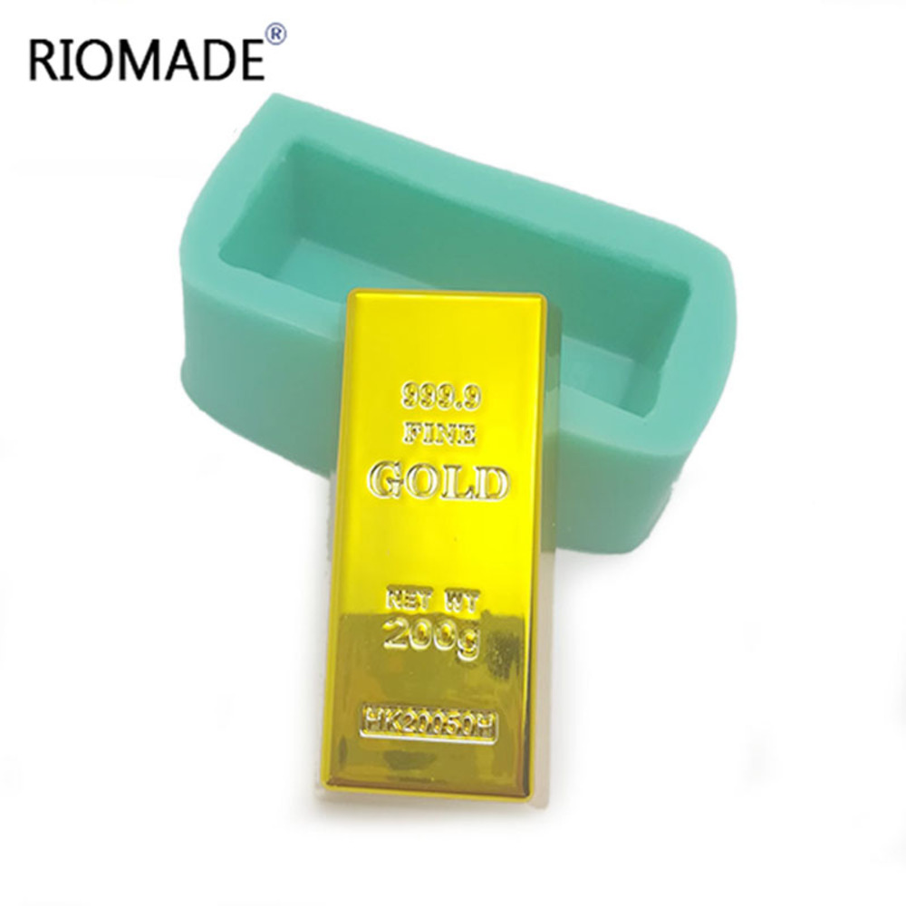 Candle Molds - قالب سيليكون على شكل قطعة ذهب،
