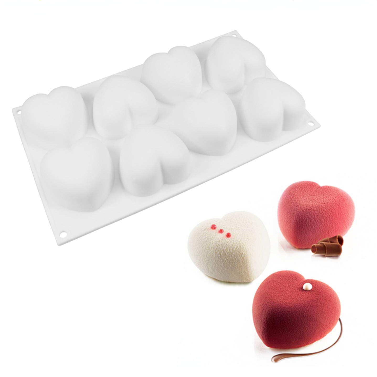 Candle Making Kit - الحب القلب سيليكون قالب الصابون اليدوية