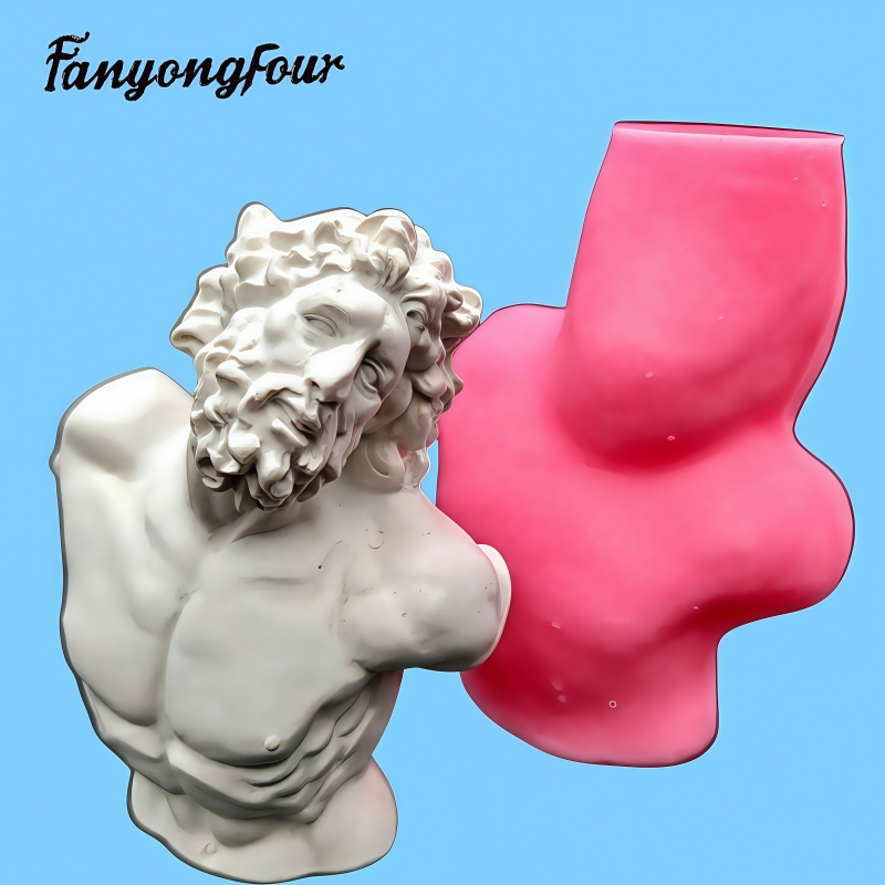 Candle Molds - قالب سيليكون نصف الجسم Laokong، راتينج