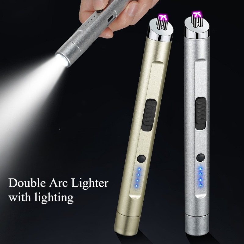 ولاعة كهربائية مزدوجة القوس مع - مراجعة Candle Lighter وسعره